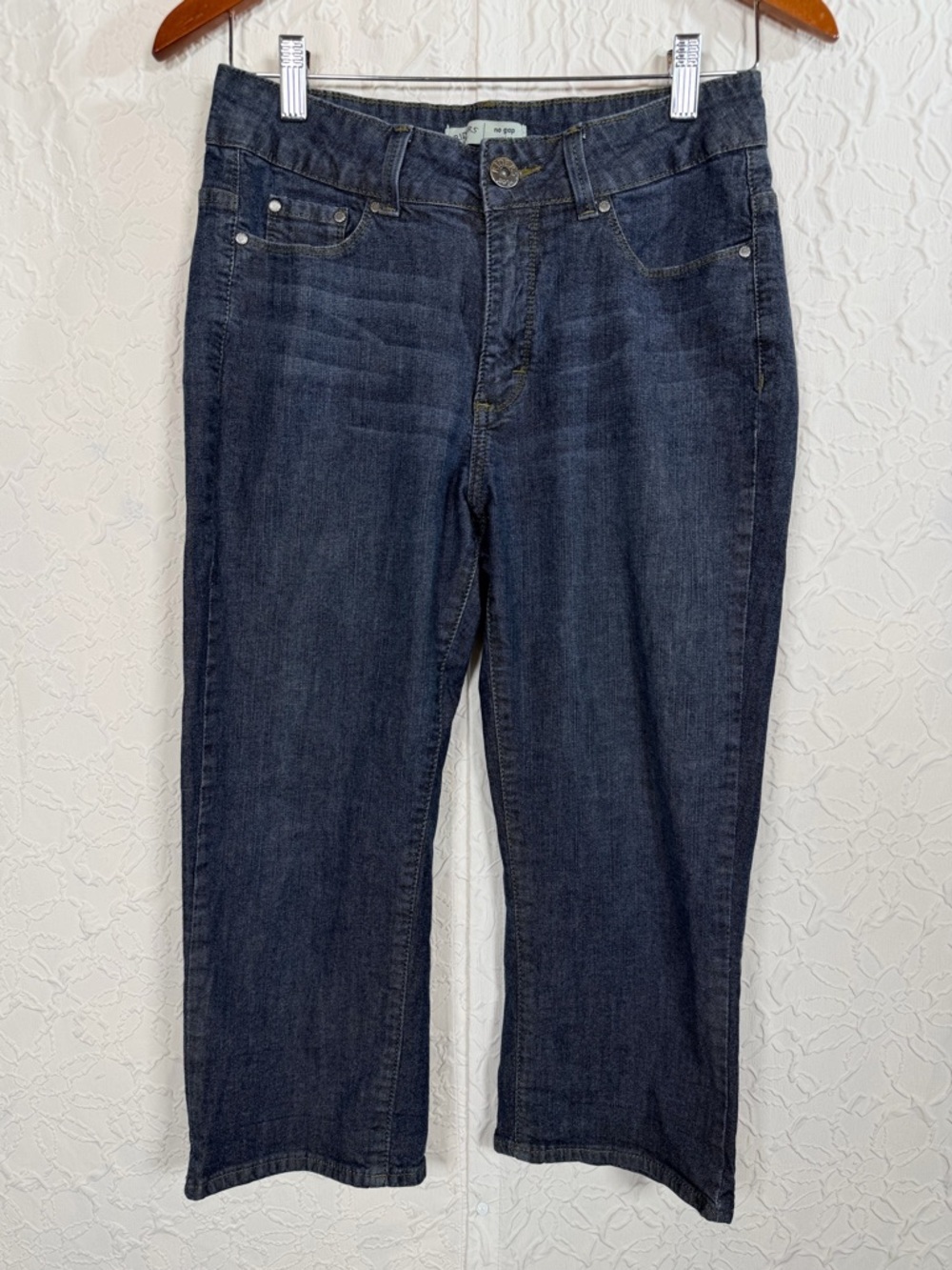 Lee Jeans Riders No Gap Waist Med Wash Crop Capri Jeans Sz 6